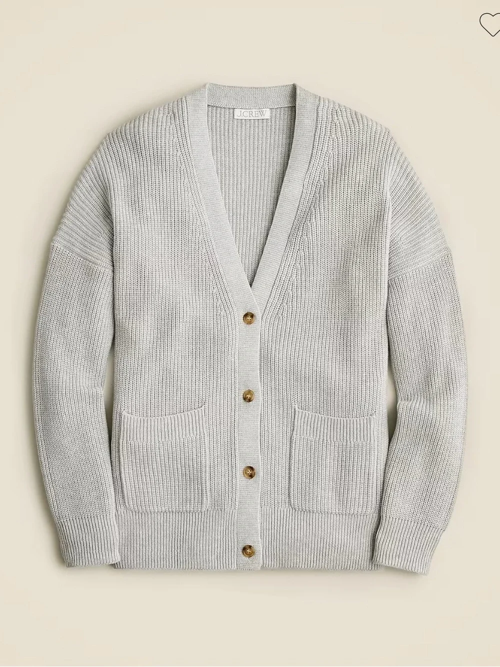 J. Crew V-Neck Cotton-Blend Cardigan Sweater